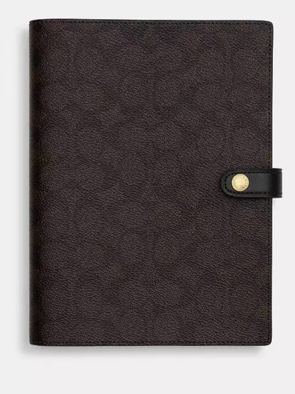 NWT! Coach Dark Brown Notebook + Cover, Signature logo